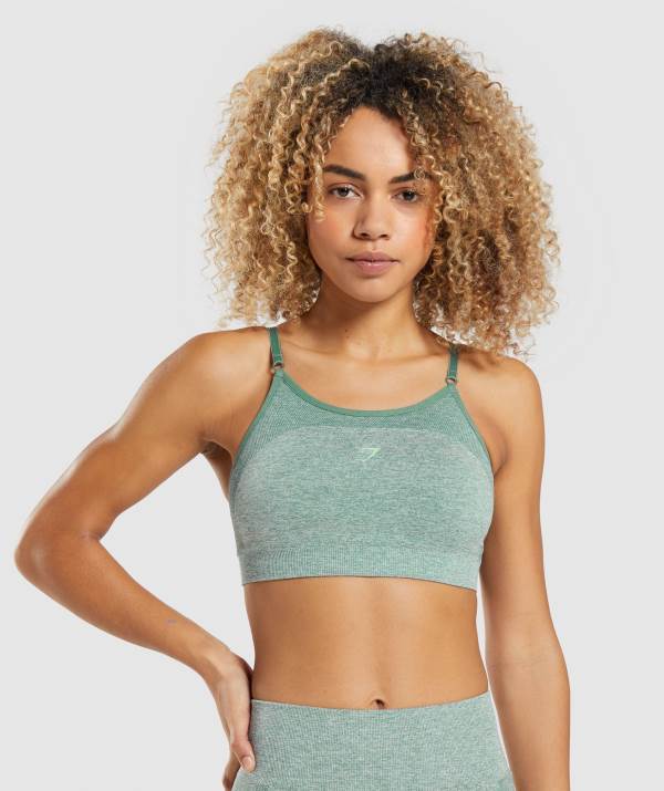 Damske Športové Podprsenky Gymshark Flex Strappy Zelene | DT0643785